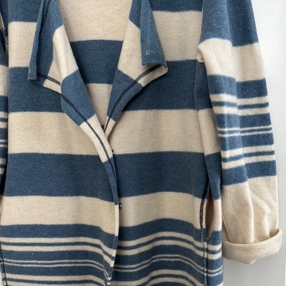We the Free Blue and Cream Striped Women's Sweater - Picture 6 of 10